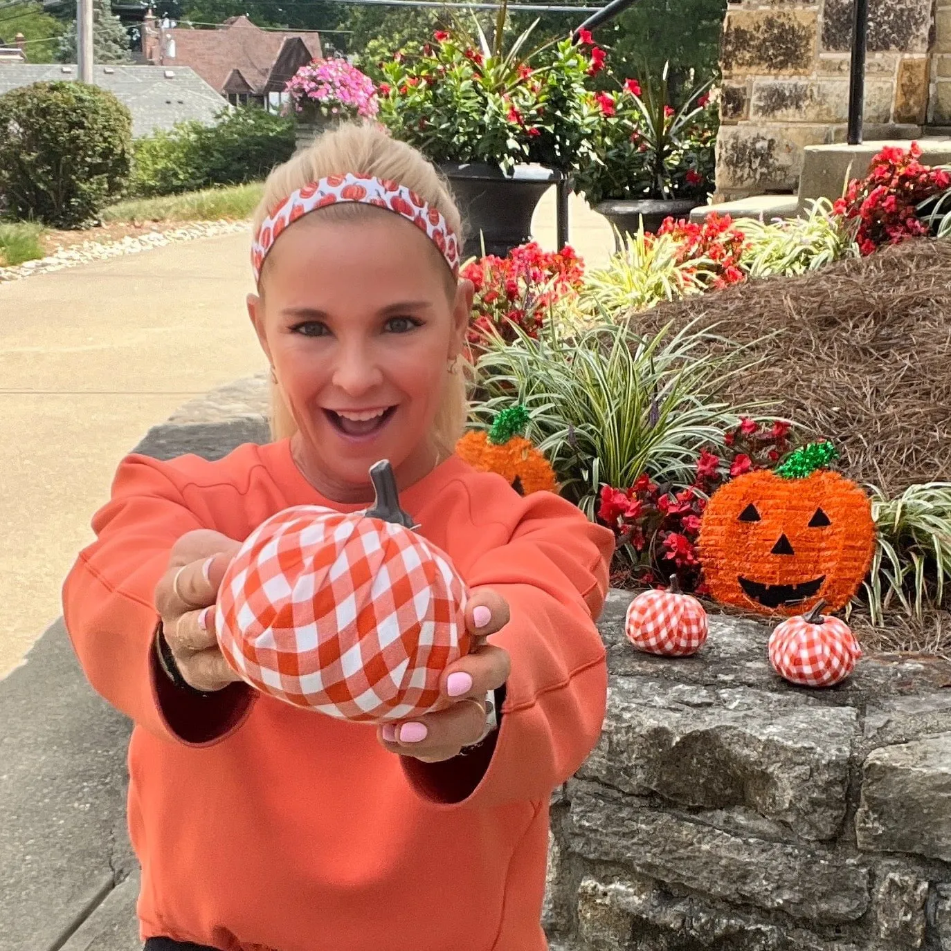 Give Em Pumpkin to Talk About | White, Multi | 1 Inch