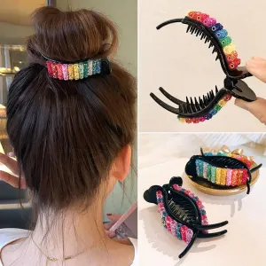 Glittery Rainbow Hair Clips
