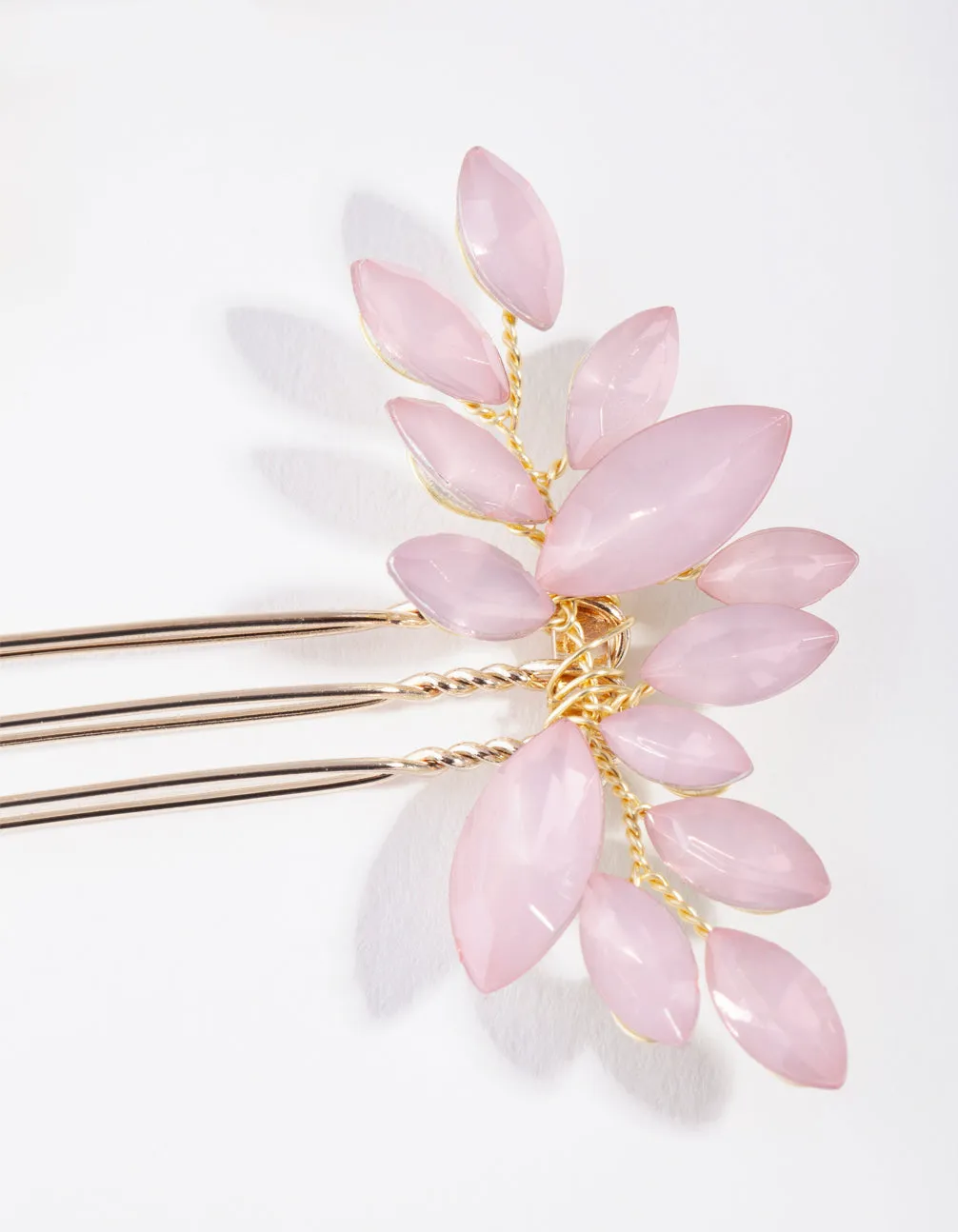 Gold Flower Crystal Pack Pins