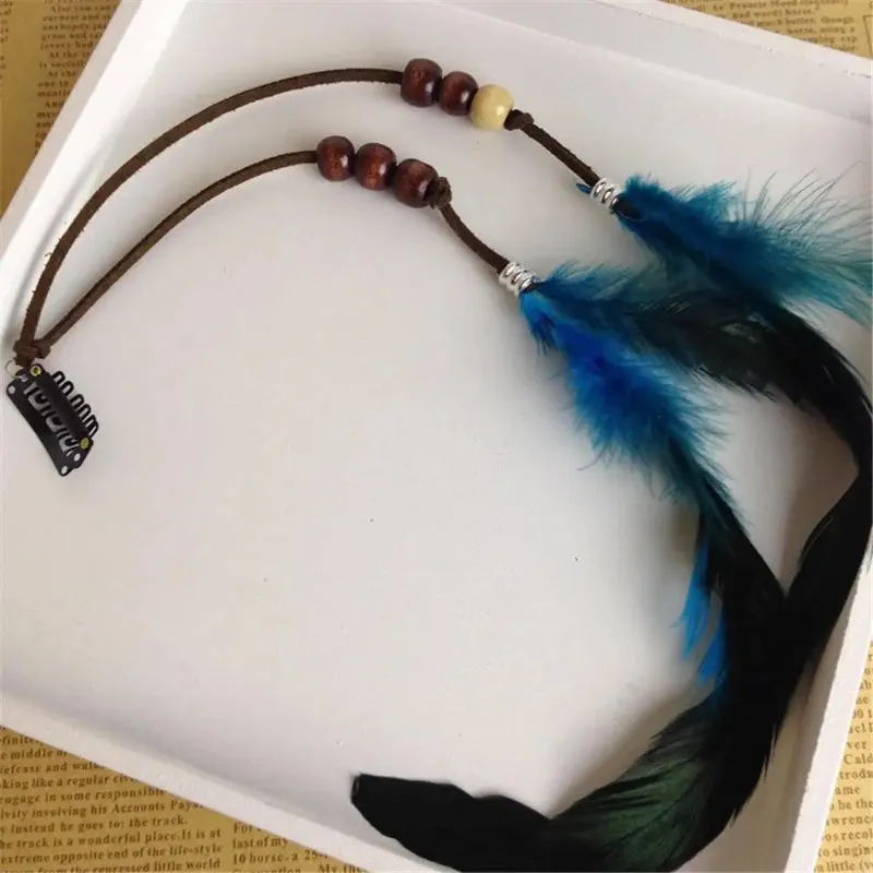 Handmade Gypsy Long Tassel Feather Bohemian Hairbands