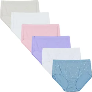 Hanes Women's Organic Cotton Panties Pack, Comfortsort Underwear, 6-Pack (Colors May Vary)