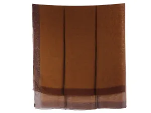 Hermès Brown Chiffon Shawl