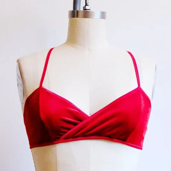 Hey Mavens! - Red Velvet Wrap Bralette
