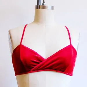 Hey Mavens! - Red Velvet Wrap Bralette