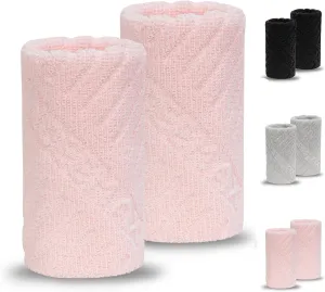 INDEEMAX Wrist Sweatbands for Women and Men 1 Pair, Cotton Absorbent Sports Wrist Bands for Tennis Basketball Volleyball Working Out