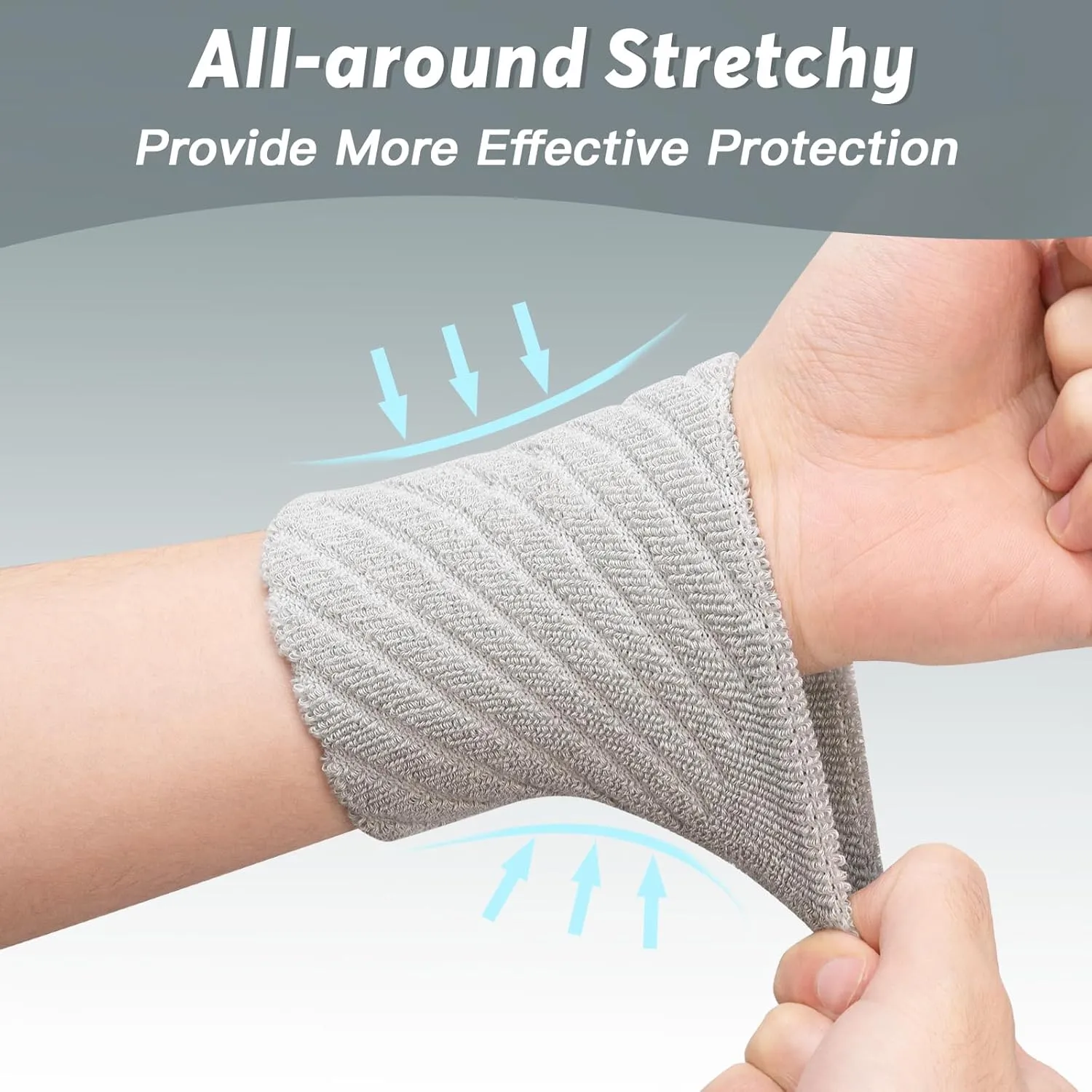 INDEEMAX Wrist Sweatbands for Women and Men 1 Pair, Cotton Absorbent Sports Wrist Bands for Tennis Basketball Volleyball Working Out