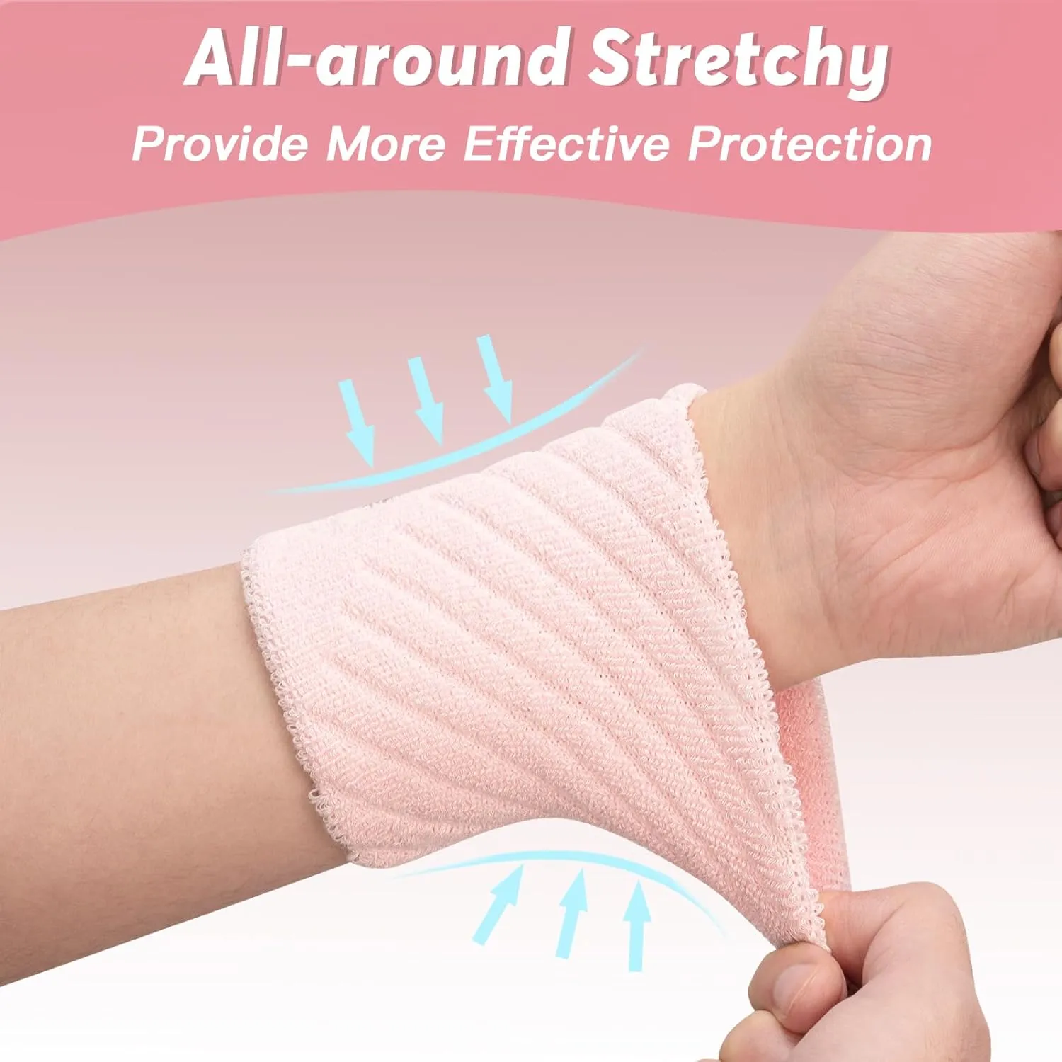 INDEEMAX Wrist Sweatbands for Women and Men 1 Pair, Cotton Absorbent Sports Wrist Bands for Tennis Basketball Volleyball Working Out