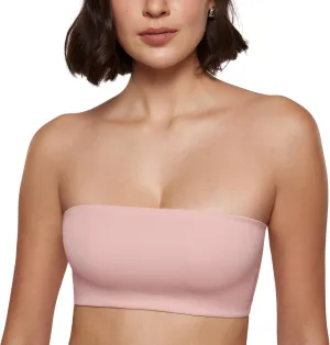 INLYRIC Women's Inbarely Strapless Bandeau Bra Bralette Tube Top Seamless Comfortable Stretchy Non Padded Bras Tops