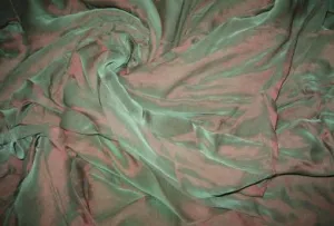 Irridescent Emerald Green colour Chiffon~Width 44&quot;