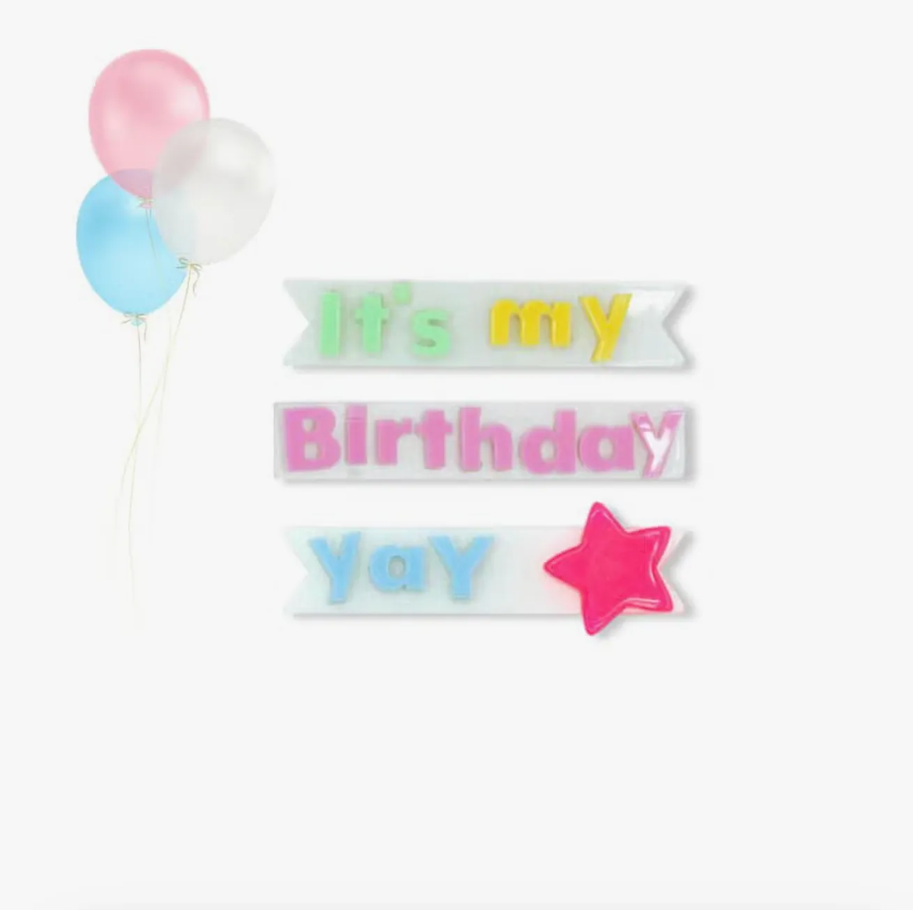 It's My Birthday Alligator Clips - Lilies and Roses