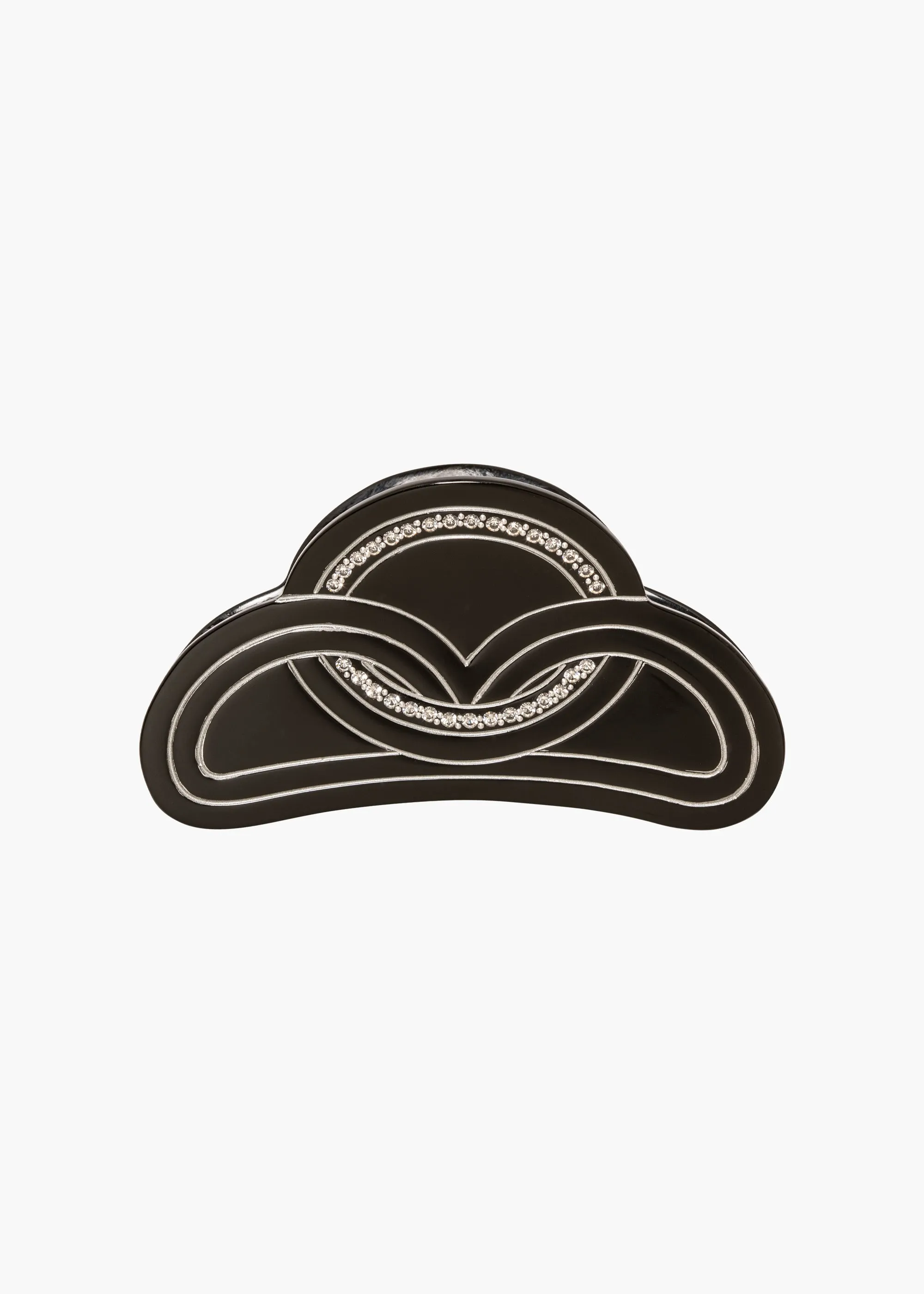 Jacquline Vintage French Jaw Clip -- Black