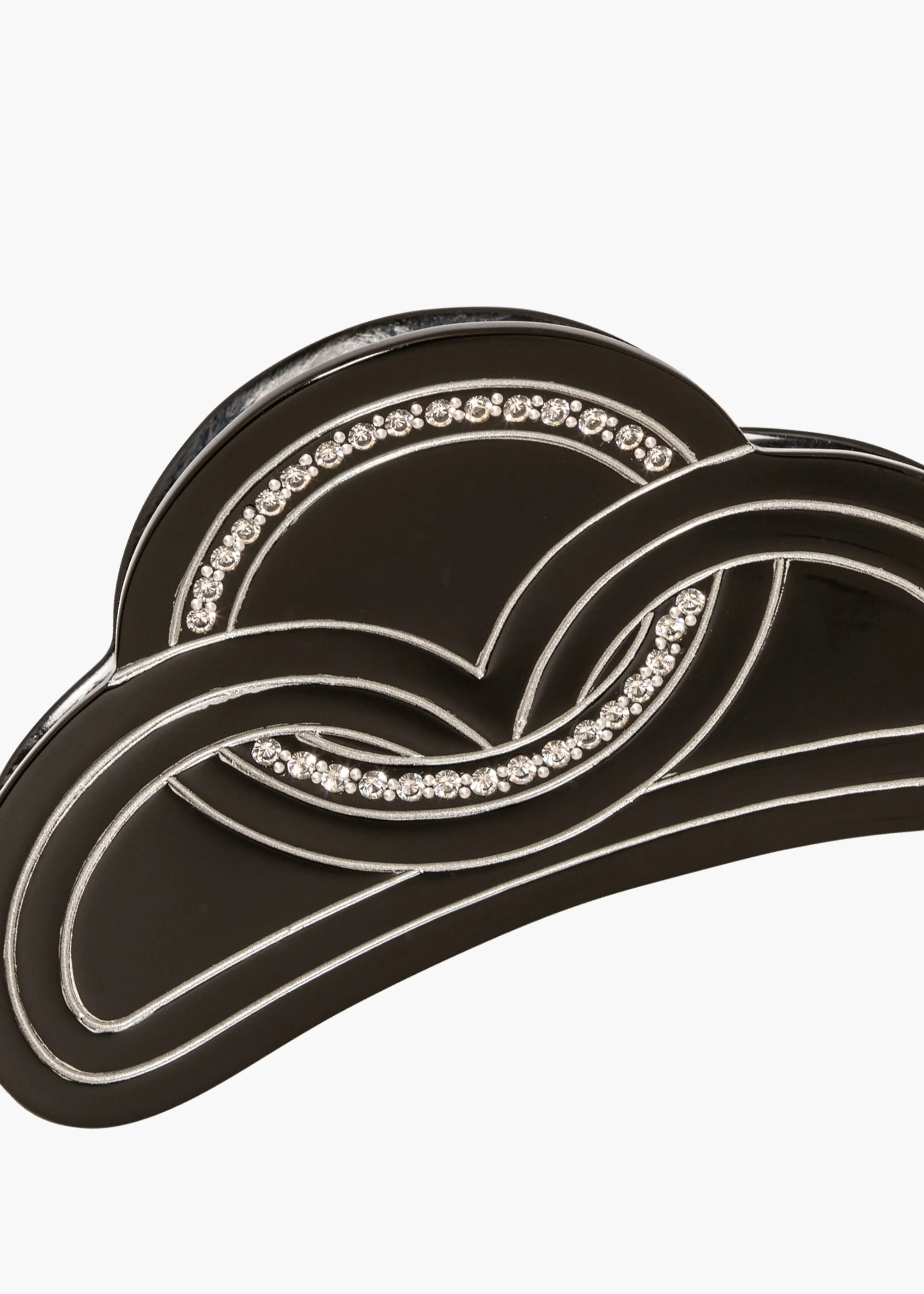 Jacquline Vintage French Jaw Clip -- Black