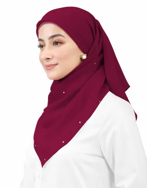 Leanne Square Scarf Col.24 (Maroon)