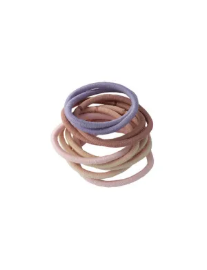 MAE THICK ELASTICS, DUSK, SET-OF-10