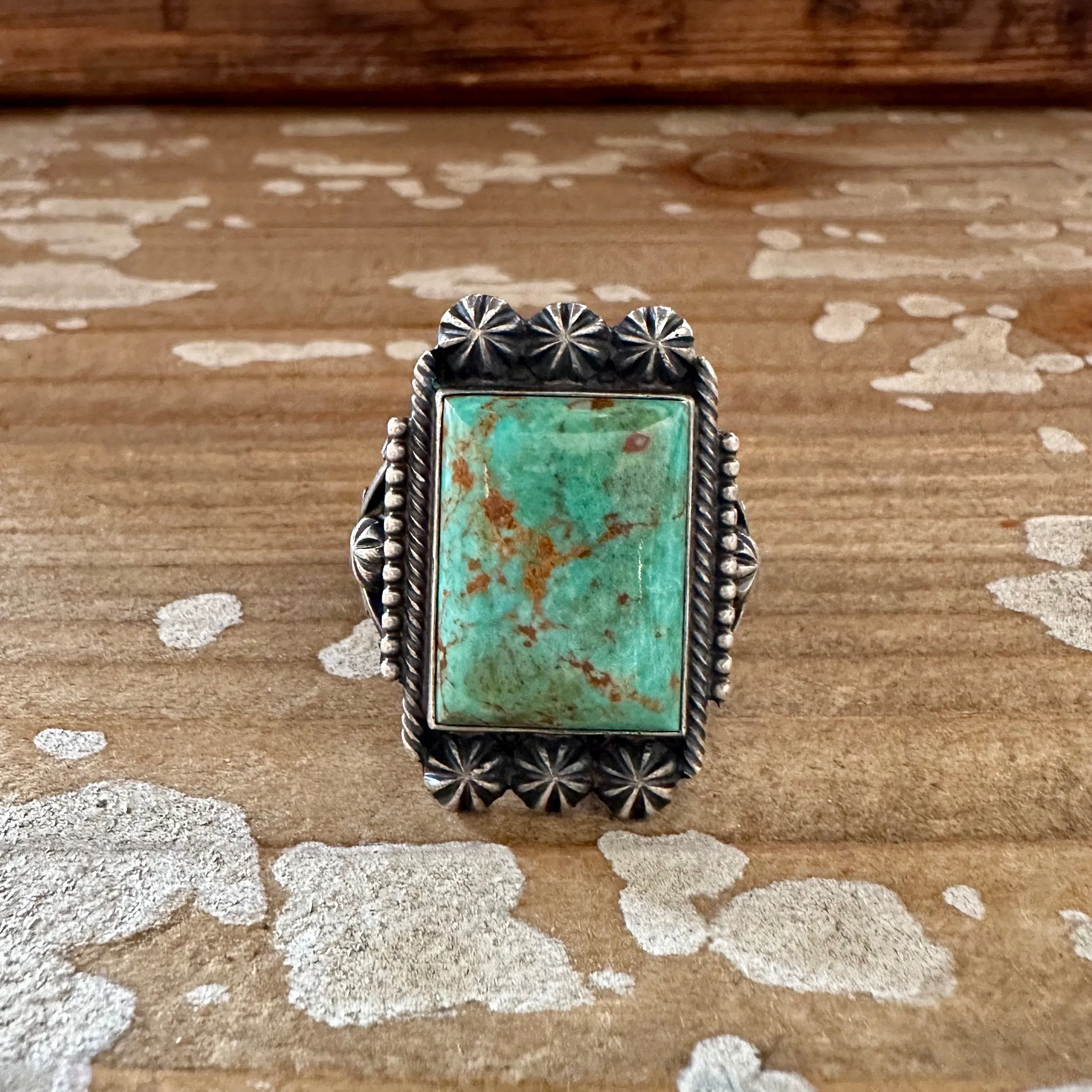 M&R CALLADITTO Navajo Handmade Men's Ring Sterling Silver w/ Turquoise • Various Sizes