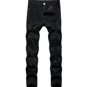 Men's Slim Fit Ripped Distressed Stretch Jeans Pants