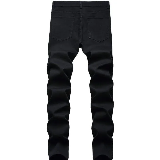 Men's Slim Fit Ripped Distressed Stretch Jeans Pants