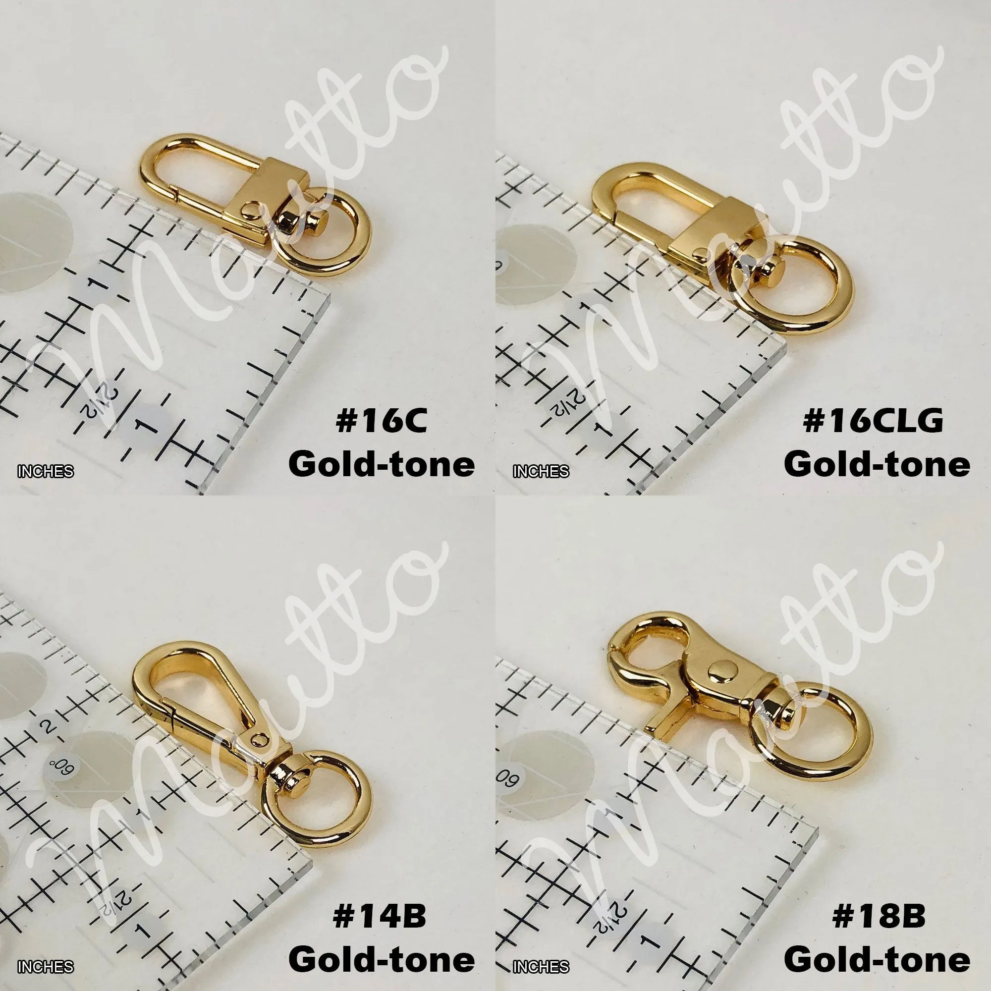 Mini Classic Curb Chain with Diamond Cut Accents, Gold-tone Finish - 1/4 inch (7mm) Wide Luxury Chain Strap - Handle to Crossbody Lengths