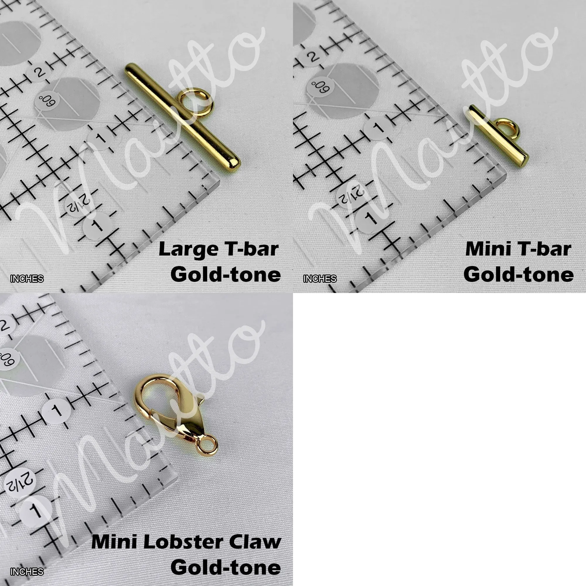 Mini Classic Curb Chain with Diamond Cut Accents, Gold-tone Finish - 1/4 inch (7mm) Wide Luxury Chain Strap - Handle to Crossbody Lengths
