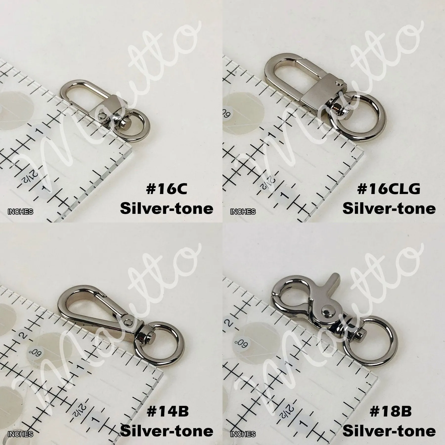 Mini Classic Curb Chain with Diamond Cut Accents, Silver-tone Finish - 1/4 inch (7mm) Wide Luxury Chain Strap - Handle to Crossbody Lengths