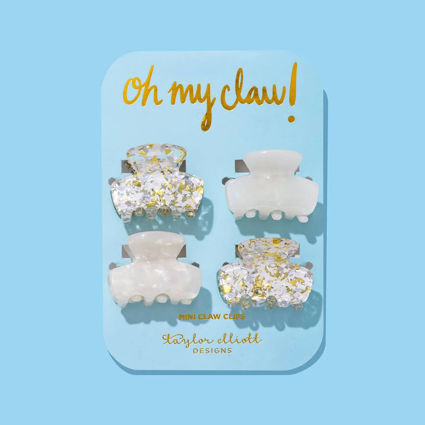 Mini Claw Clips Sets of 4 ~ Various Styles