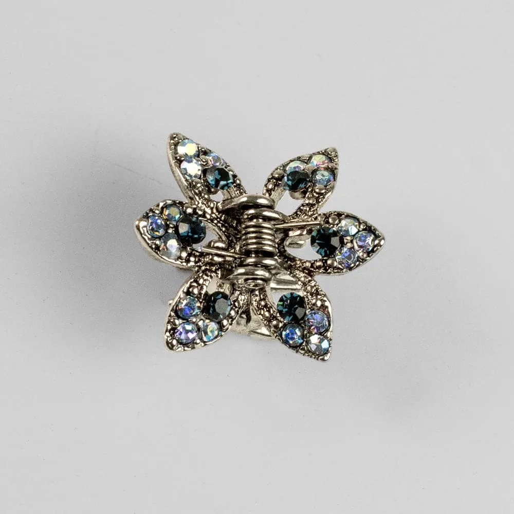 Mini Crystal Maple Leaf Hair Claw Clip