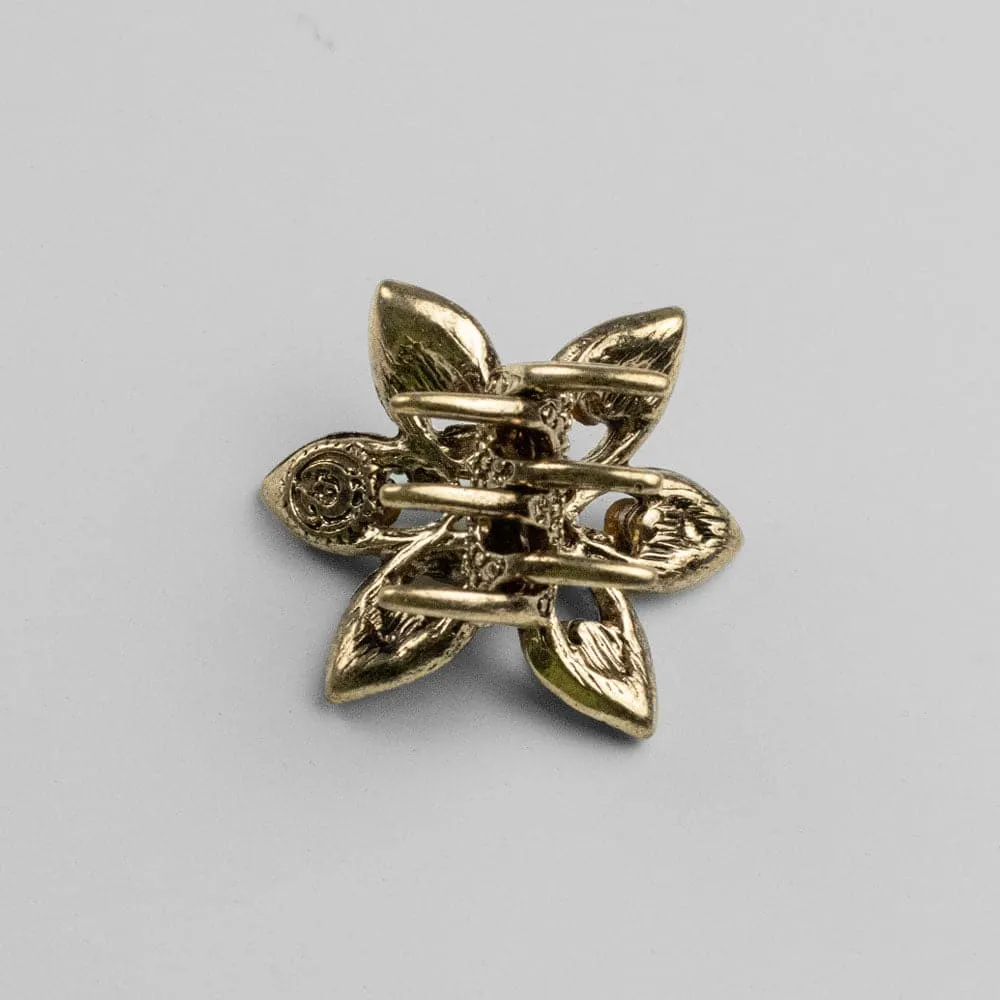 Mini Crystal Maple Leaf Hair Claw Clip