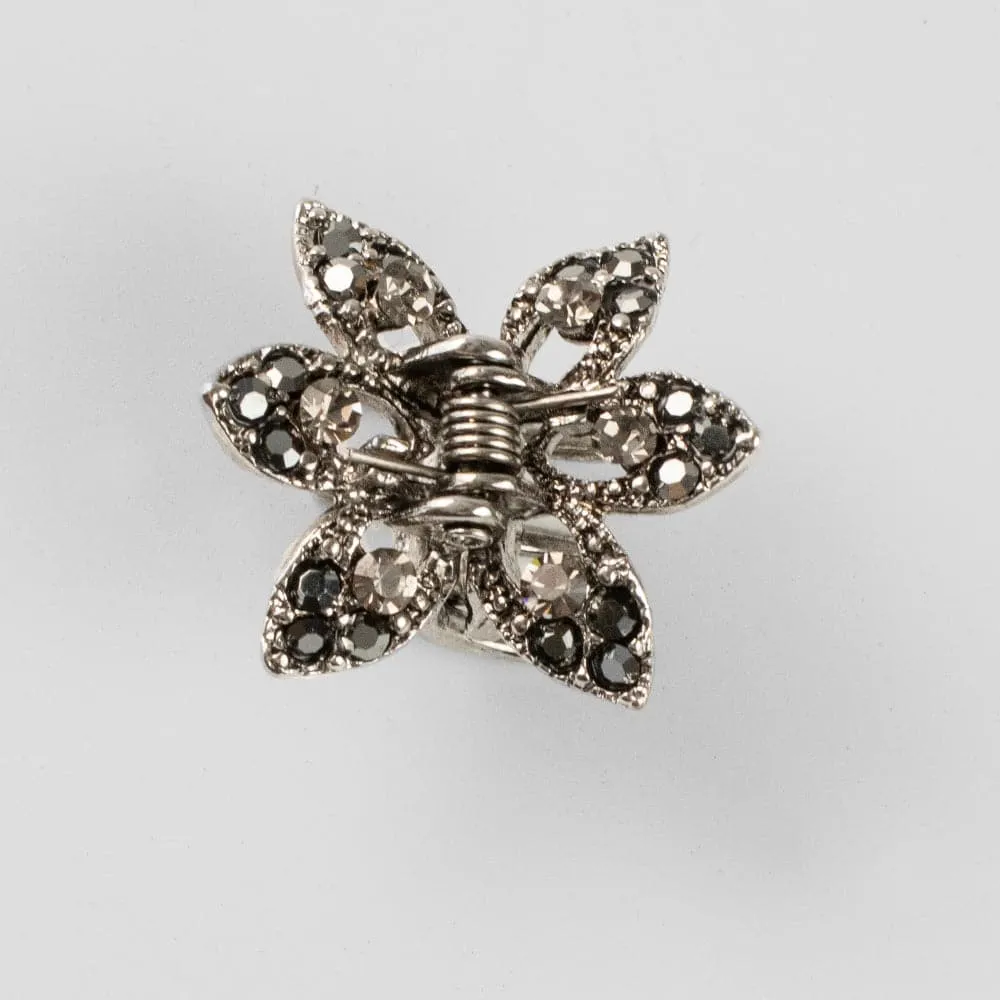 Mini Crystal Maple Leaf Hair Claw Clip