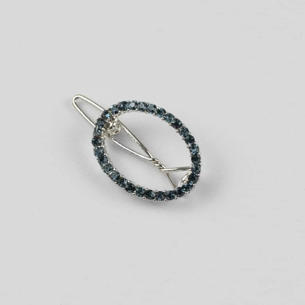 Mini Crystal Oval Hair Clip