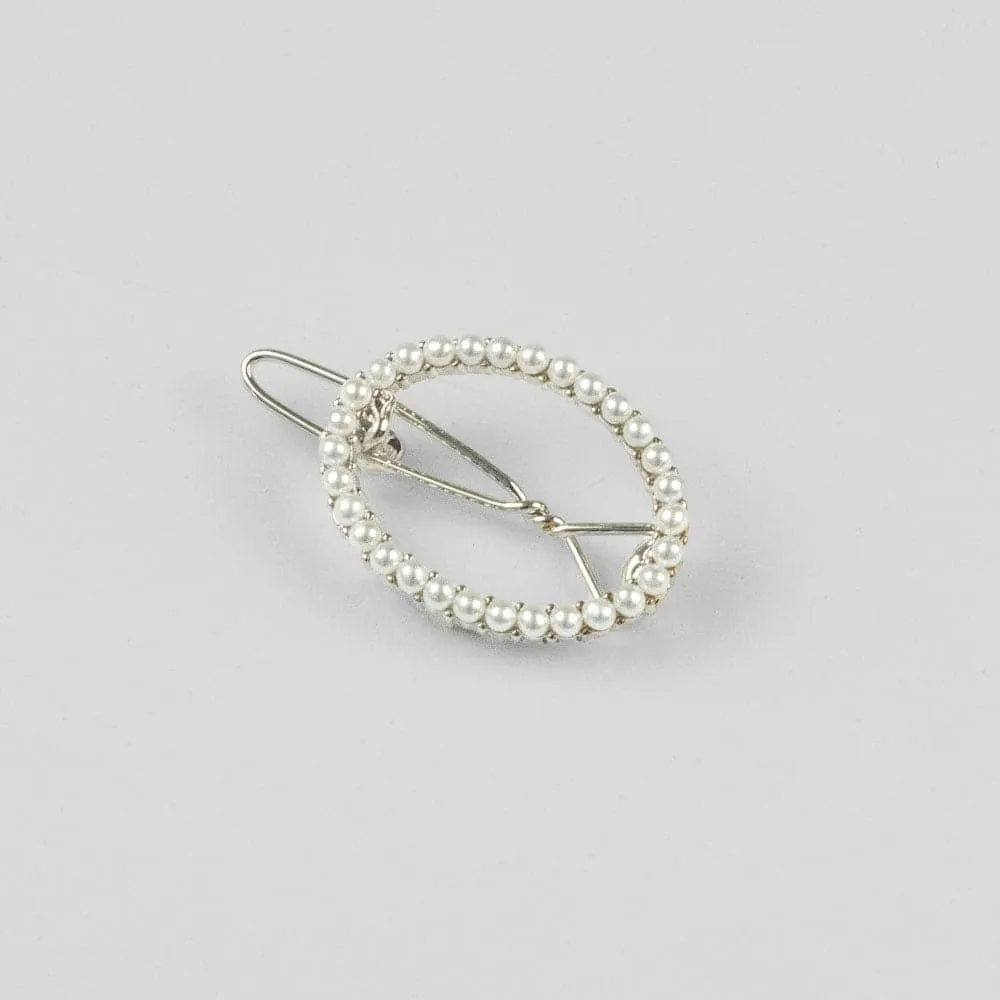 Mini Crystal Oval Hair Clip