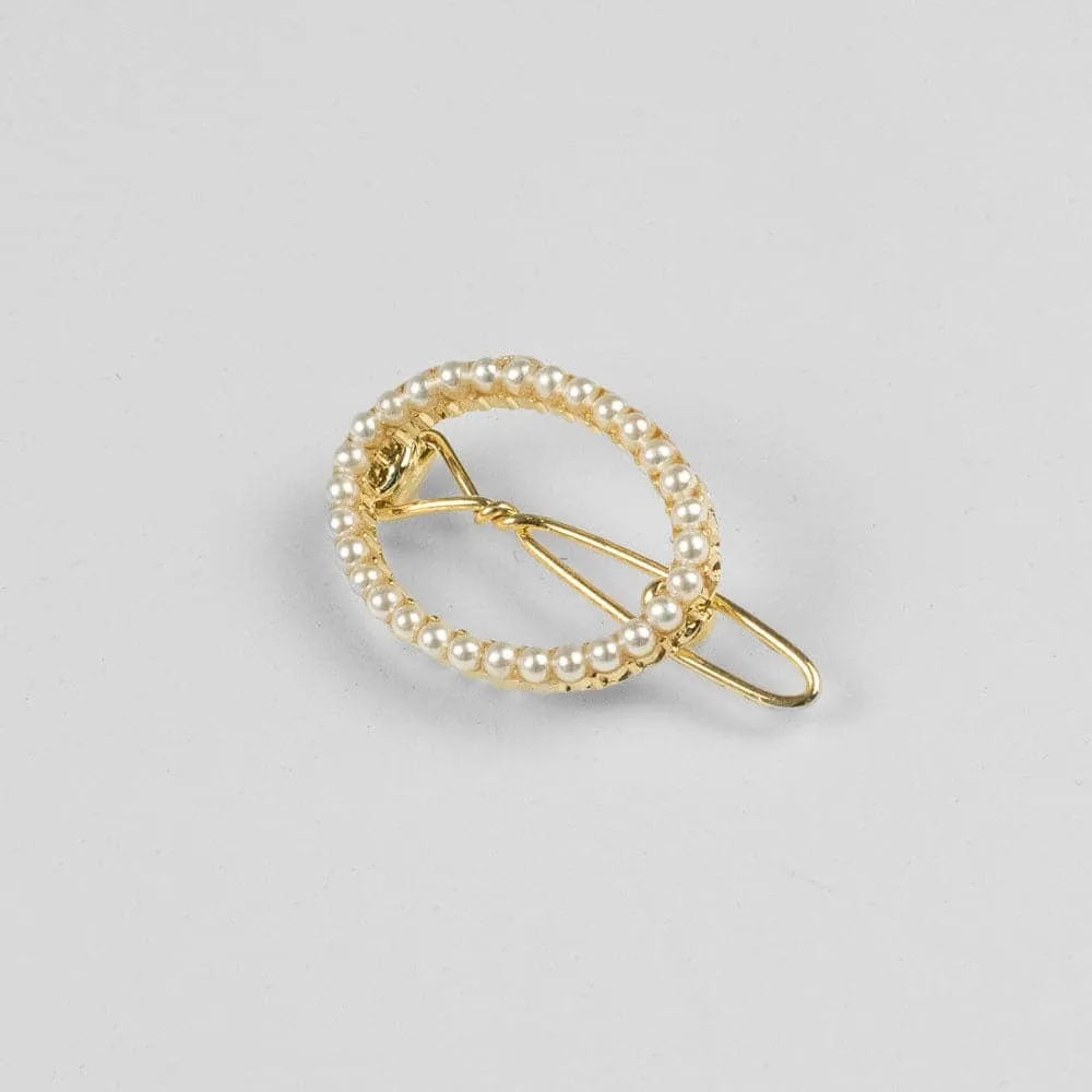 Mini Crystal Oval Hair Clip