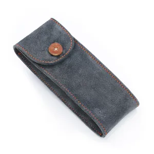 MT-3 Grey Suede Leather Travel Watch Pouch for Watch Strap, Long Size