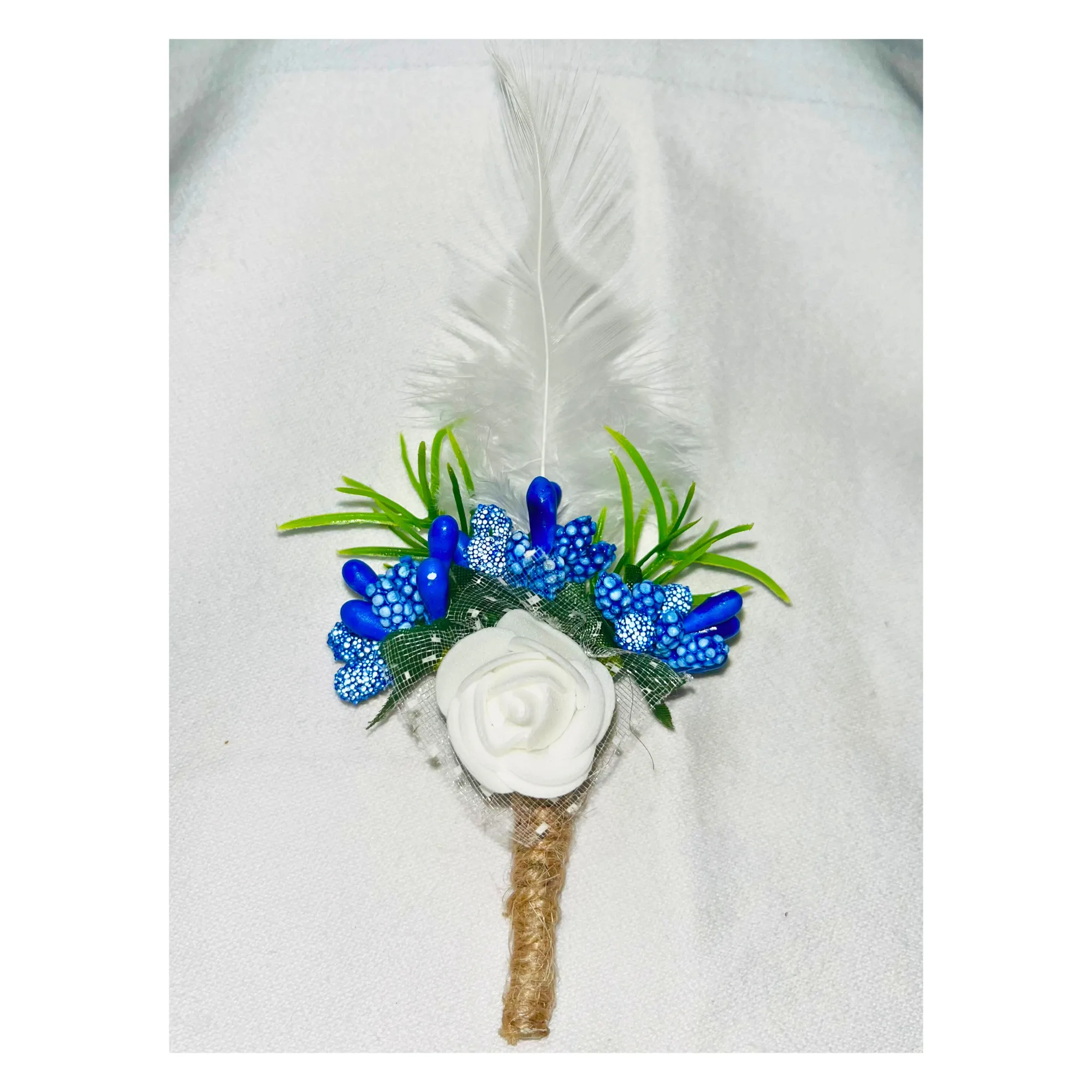 Multicolor Faux Feather Flower Brooch ( Wholesale )