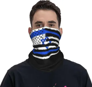 Neck Gaiter Israel Israeli American Flag Face Mask Seamless Bandana Rave Face Cover Scarf Mask Balaclava Headband Head Wrap Various Sports Headwear Outdoors for Men Women White