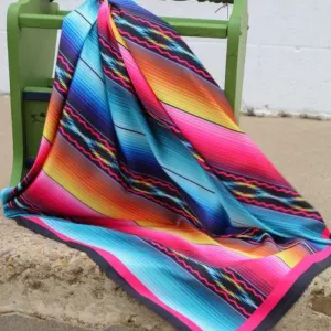 Online Exclusive | Serape Aztec Wild Rag in Magenta