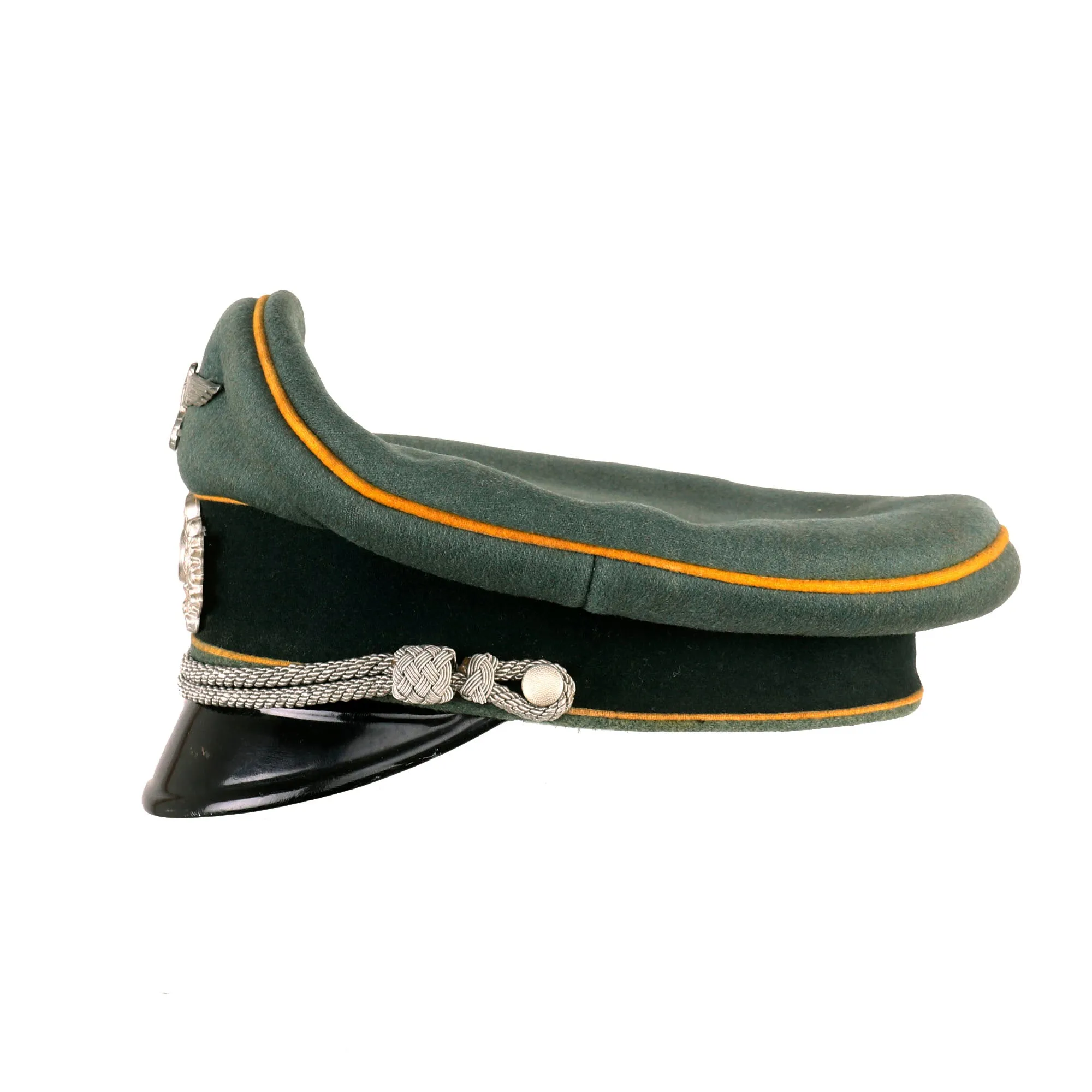 Original German WWII Heer Cavalry Officers Schirmmütze Visor Crush Cap by H. Hanrath of Münster