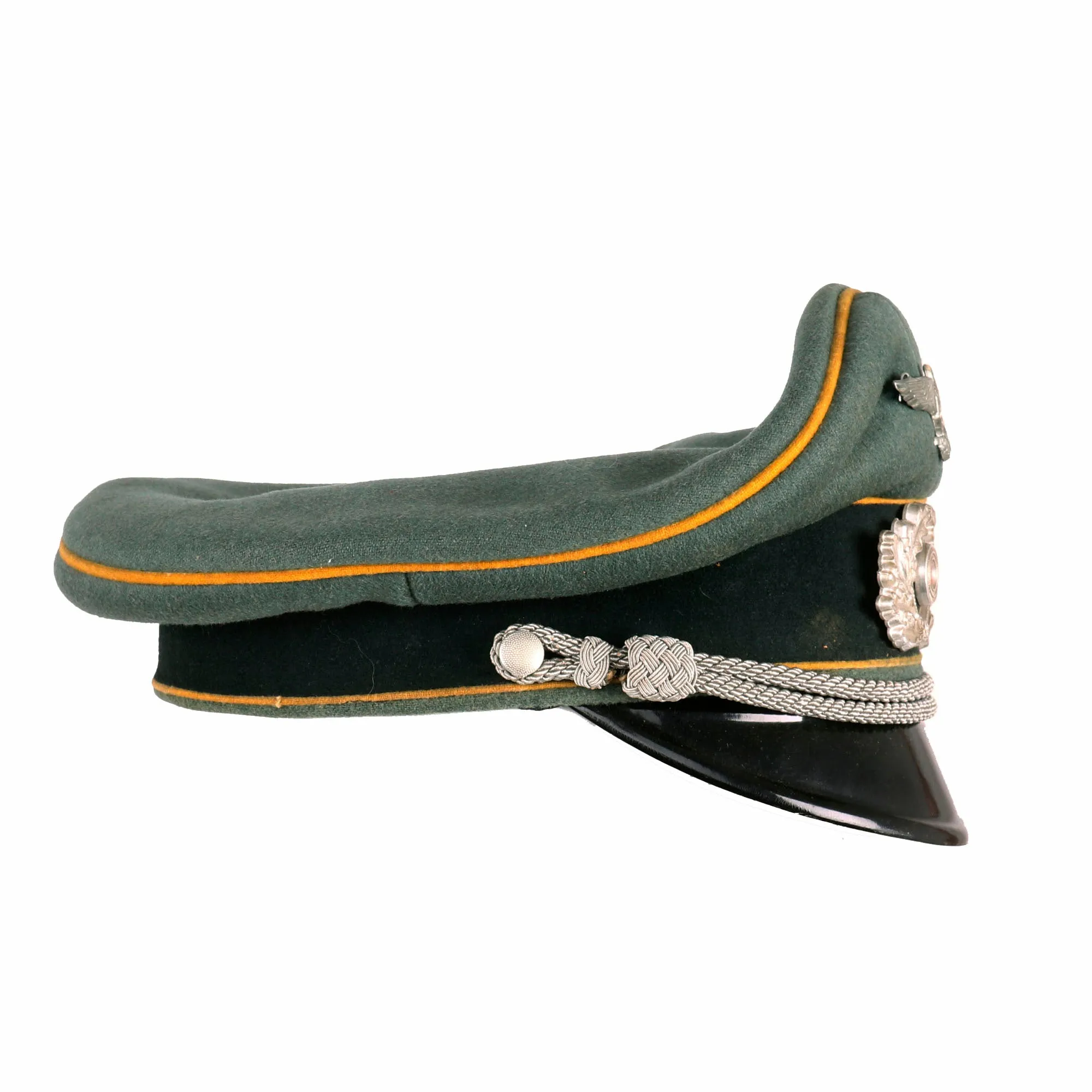 Original German WWII Heer Cavalry Officers Schirmmütze Visor Crush Cap by H. Hanrath of Münster