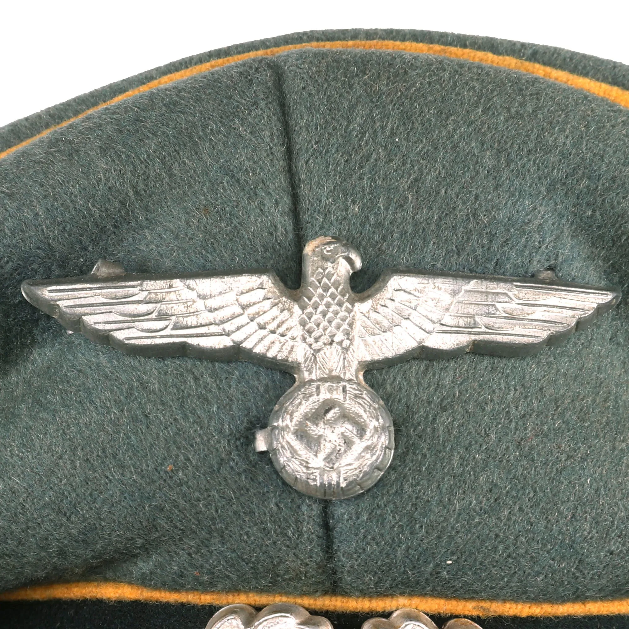 Original German WWII Heer Cavalry Officers Schirmmütze Visor Crush Cap by H. Hanrath of Münster