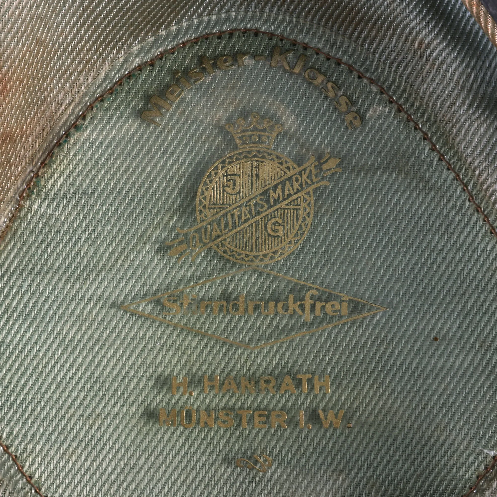 Original German WWII Heer Cavalry Officers Schirmmütze Visor Crush Cap by H. Hanrath of Münster