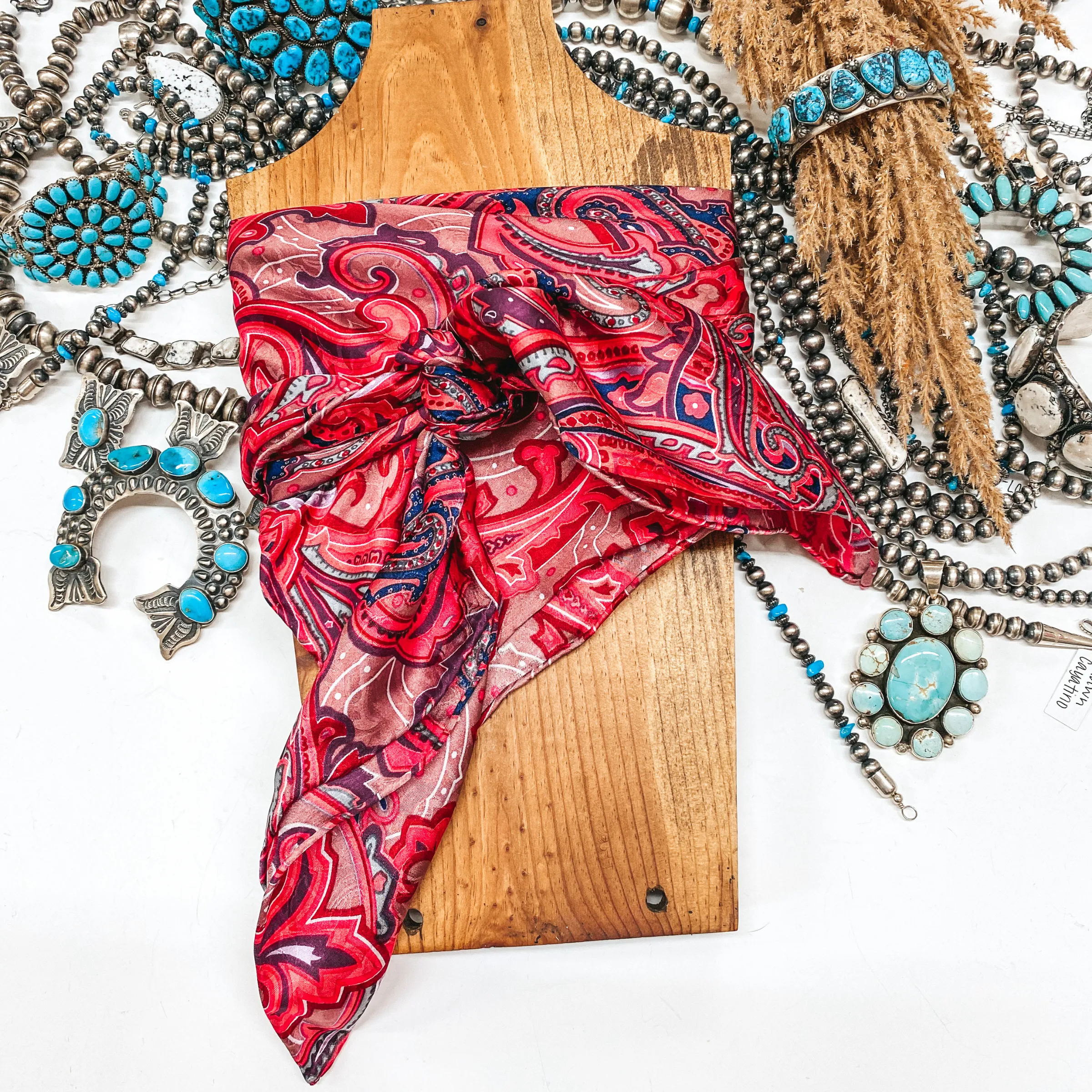 Paisley Silk Wild Rag in Fruit Punch