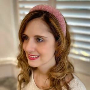 Pink Sparkly Headband Beaded Headband