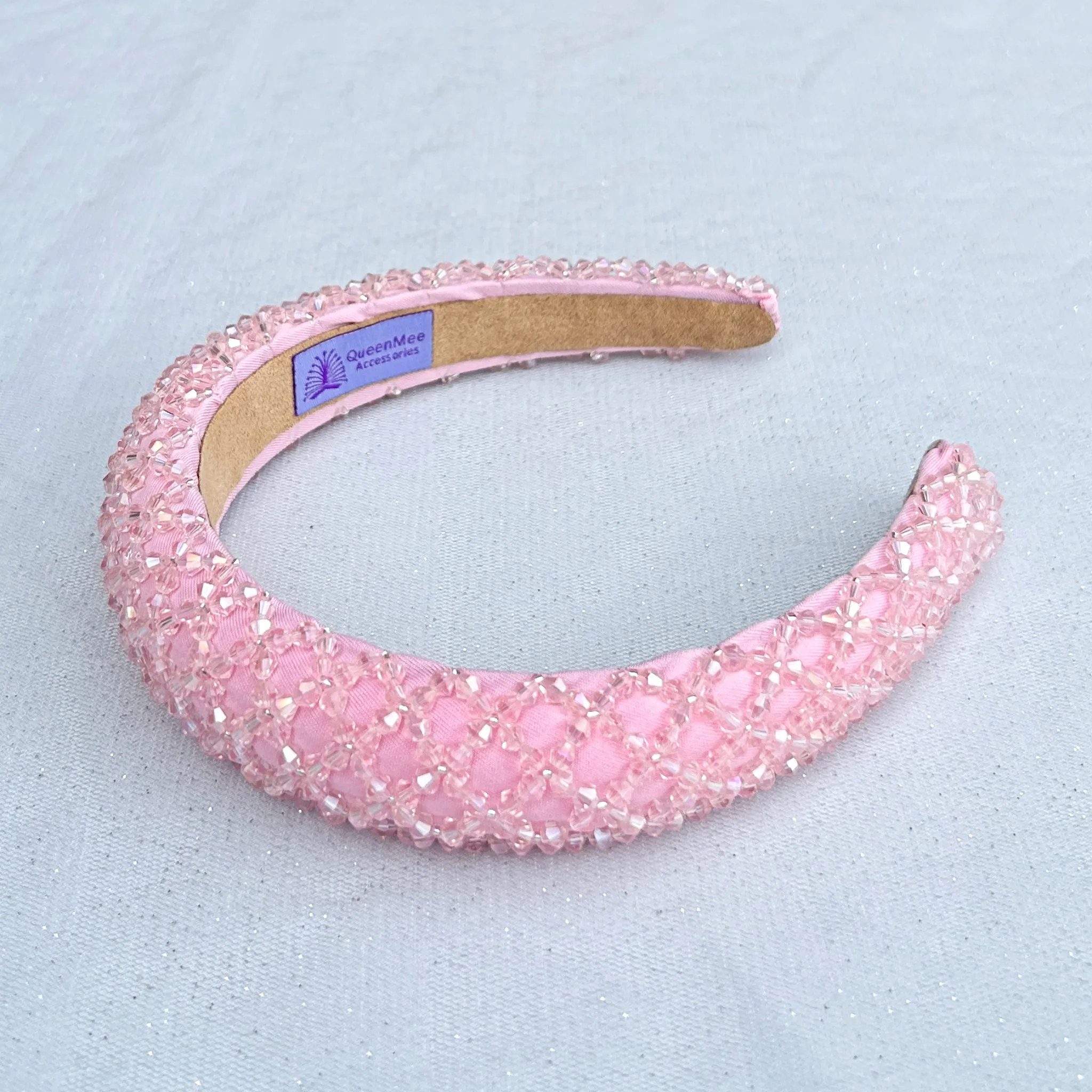 Pink Sparkly Headband Beaded Headband