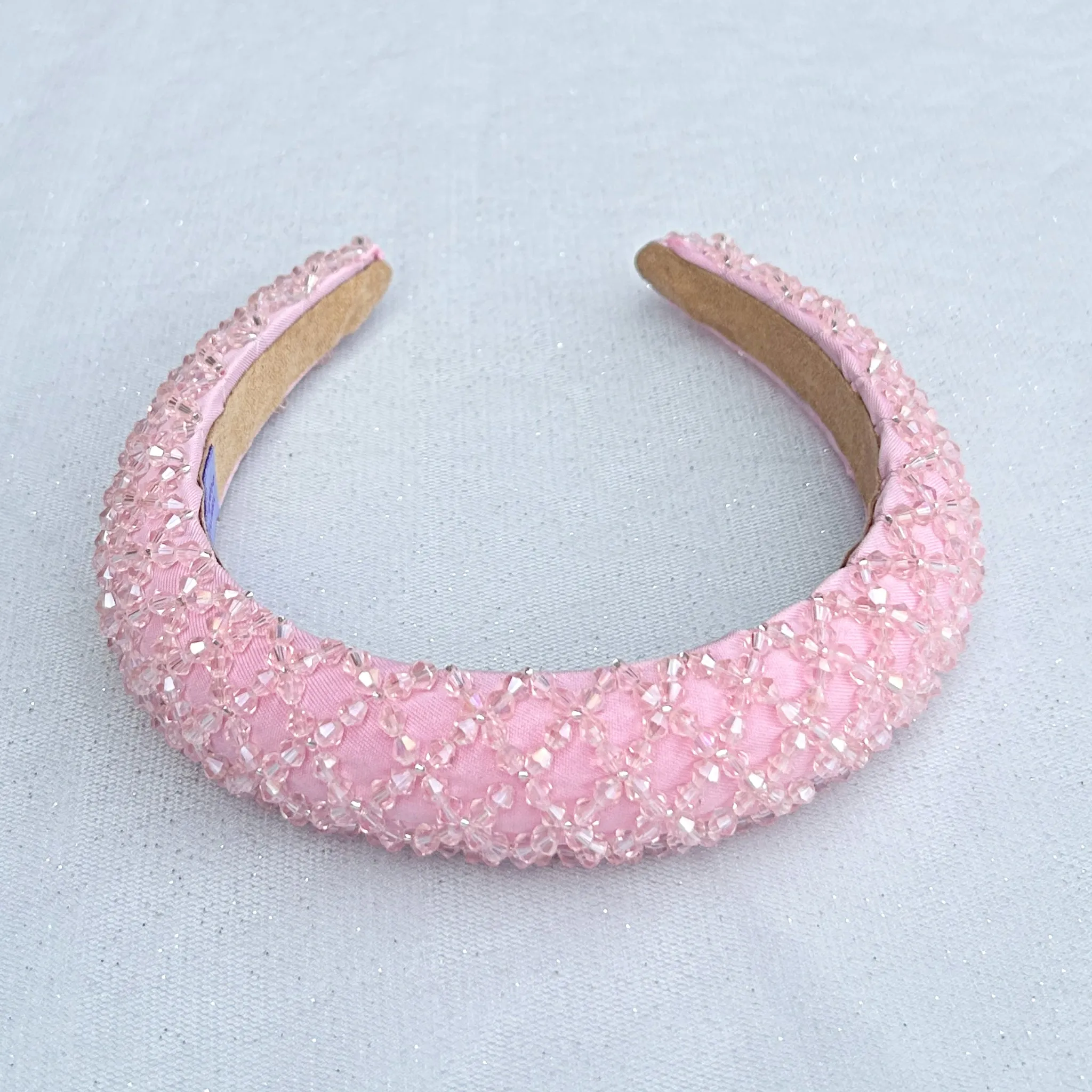 Pink Sparkly Headband Beaded Headband