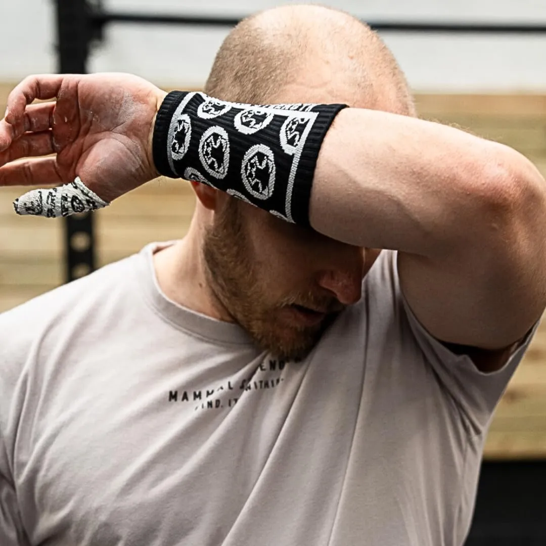 Premium Sweat Bands Wristbands for Weightlifting & Cross Training - Moisture-Wicking, Non-Slip, and Comfortable - Long Wrist bands 14cm / 5.5 inches - Fabric Wristbands for Men & Women