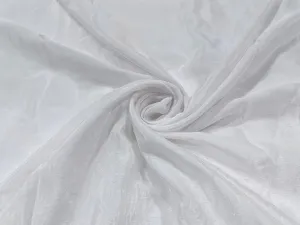 Pure White Plain Chinon Chiffon Fabric
