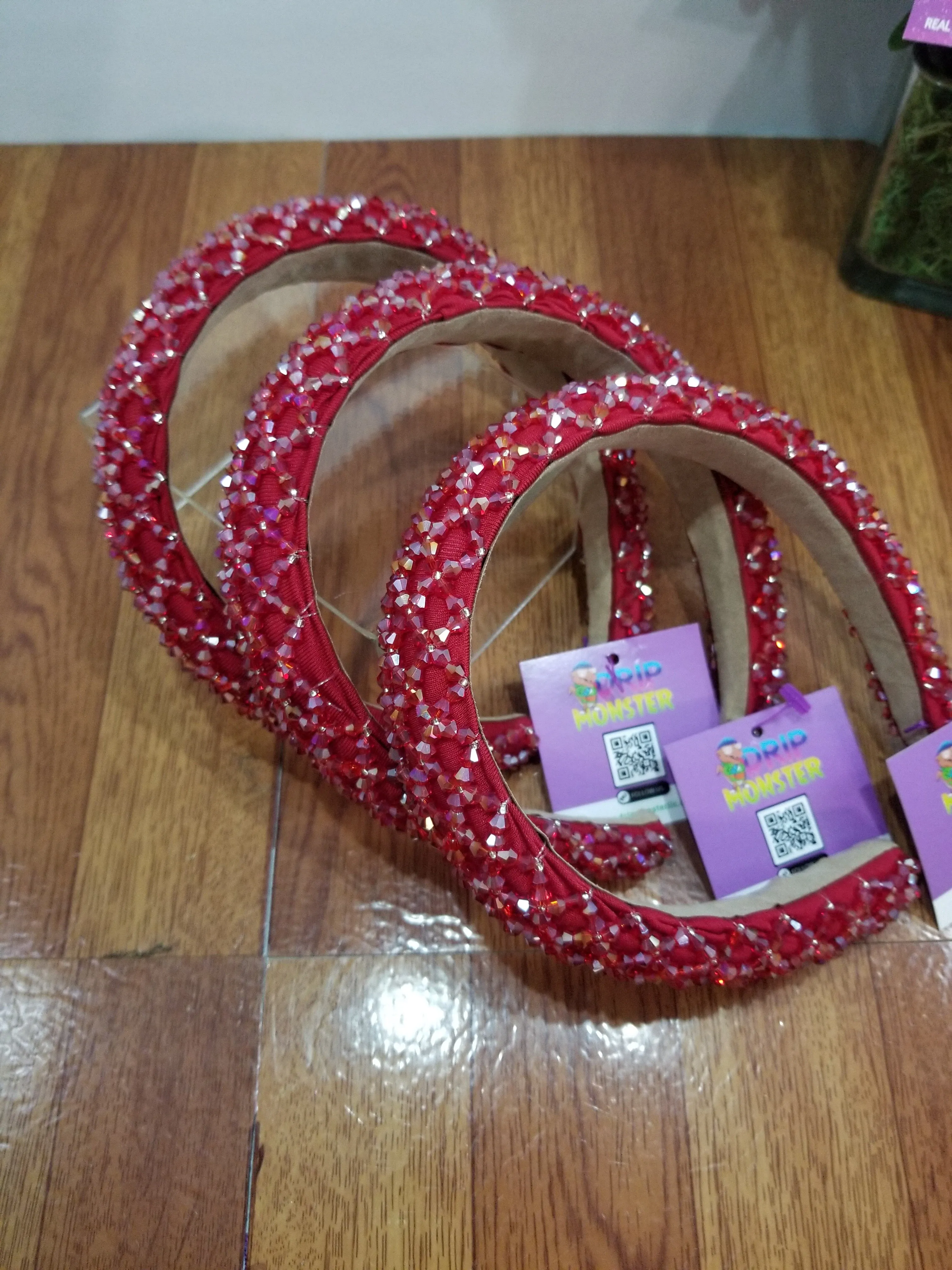 “Ruby Red" Fashion Beaded Crystal Hair Accessory