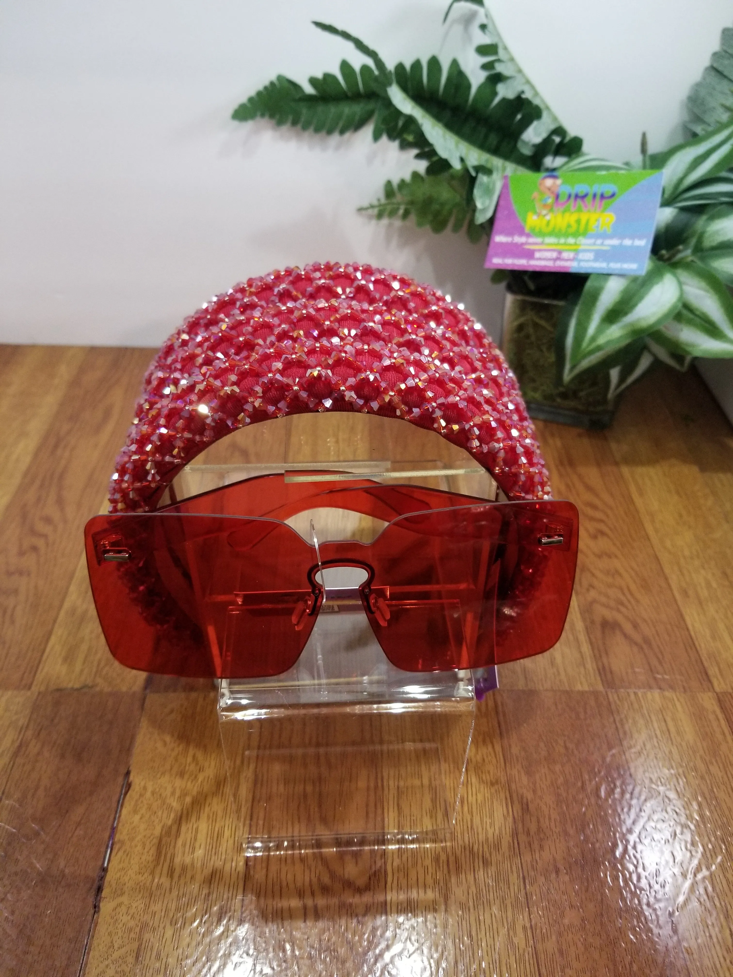 “Ruby Red" Fashion Beaded Crystal Hair Accessory
