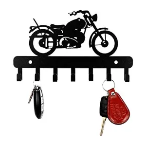 Sehaz Artworks Decorative Metal Wall Hooks for Keys | 7 Hook Bike Wall Rack | Hooks Rack/Holder for Kitchen Utensil | Wall Mounted Key Holder Key Rack Key Hanger | Bathroom Towel Hooks | Hat Rack