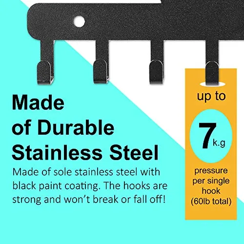 Sehaz Artworks Decorative Metal Wall Hooks for Keys | 7 Hook Bike Wall Rack | Hooks Rack/Holder for Kitchen Utensil | Wall Mounted Key Holder Key Rack Key Hanger | Bathroom Towel Hooks | Hat Rack