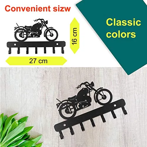 Sehaz Artworks Decorative Metal Wall Hooks for Keys | 7 Hook Bike Wall Rack | Hooks Rack/Holder for Kitchen Utensil | Wall Mounted Key Holder Key Rack Key Hanger | Bathroom Towel Hooks | Hat Rack